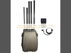 Προσαρμογή 6 ζώνες Drone Signal Jammer Portable Manpack Style Uav Defense System (Σύστημα άμυνας UAV)