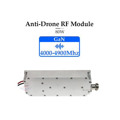 Αγορά 80W GaN Αντι-Drone Μονάδα 4000 ̇ 4900MHz∙ Υψηλής ισχύος DJI FPV & UAV σήμα Booster∙ Μακροπρόθεσμη άμυνα drone, συμπαγής σχεδιασμός, αποτελεσματική διάσπαση θερμότητας για συστήματα anti-drone διαδικτυακή κατασκευή