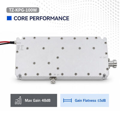 Αγορά Μονάδα Ενισχυτή RF Υψηλής Ισχύος 100W 300-2700MHz Ενσωματωμένη Προστασία Θερμοκρασίας VSWR & ALC Ευρεία Κάλυψη για Συστήματα Ασφαλείας Χαμηλού Υψομέτρου διαδικτυακή κατασκευή