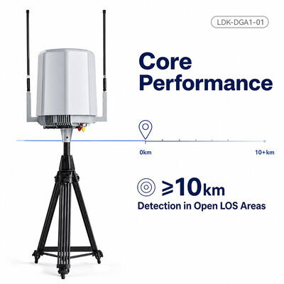 Αγορά LDK-DGA1-01 Σταθερή ανίχνευση Drone 10KM 70MHz-6GHz Εξωτερική Συσκευή παρακολούθησης και εύρεσης κατεύθυνσης UAV χαμηλού υψομέτρου διαδικτυακή κατασκευή