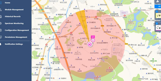 100MHz～6GHz Stationary Drone Detection For Radio Frequency 3-10km fixed Drone Spectrum Detector